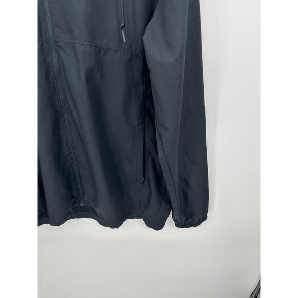 Under Armour Full Zip Jacket Men XL Loose Black Hood Lightweight Windbreaker - Picture 3 of 8